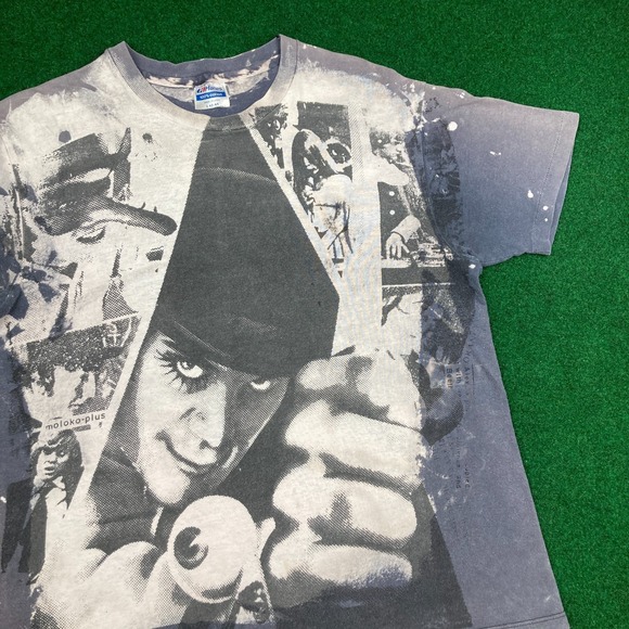 Hanes Other - Vintage Clockwork Orange Mosquitohead Shirt Mens L Black AOP Movie Promo 90s USA